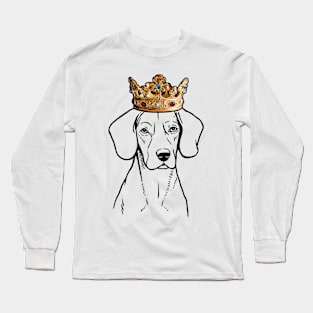 Beagle Dog King Queen Wearing Crown Long Sleeve T-Shirt